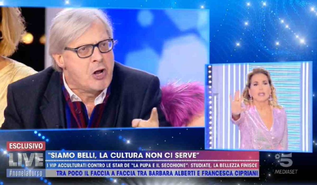 Live Non è La Durso Lite Barbara Durso E Vittorio Sgarbi 